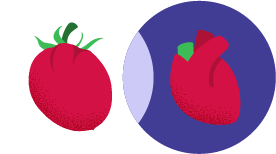 tomatoes with heart