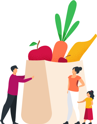 people with fruits