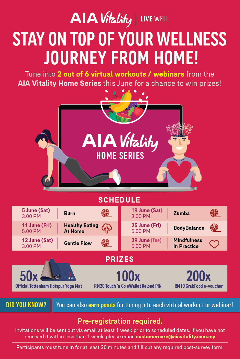 "AIA Vitality Home Series June 2021 Giveaway"