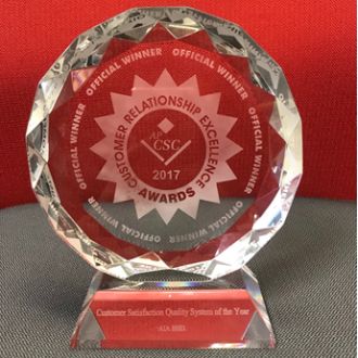 Customer Satisfaction Quality System of the Year - Customer Relationship Excellence Awards 2017