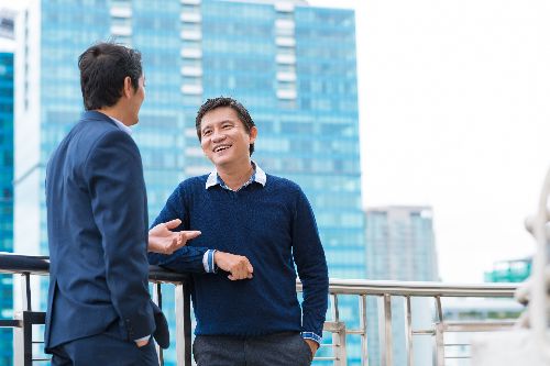 Business men talking 