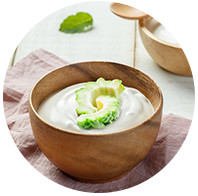 use diluted yogurt