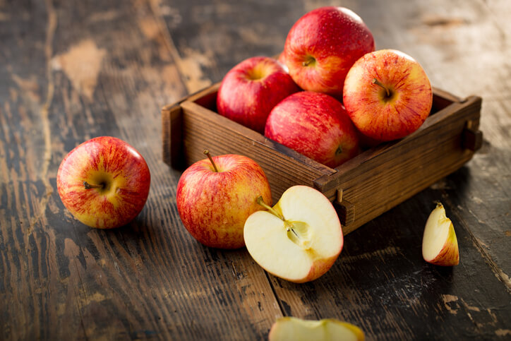 Apple In Wooden Box