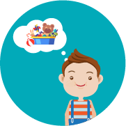 Child with day dream thought bubble