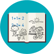 Child scribbling on his or her book