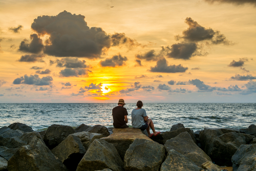 watching sunset