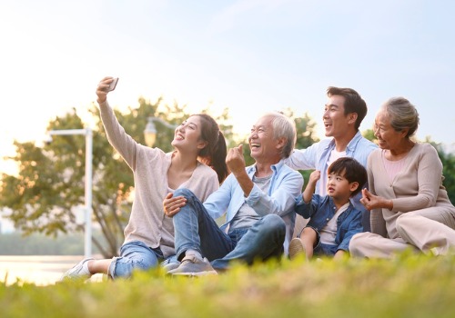 three-generation-family-taking-selfie