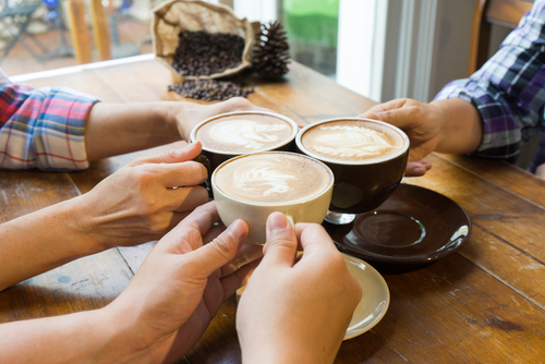 friends having coffee