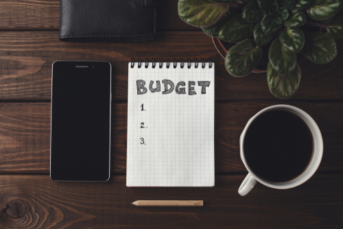 budget on a notepad